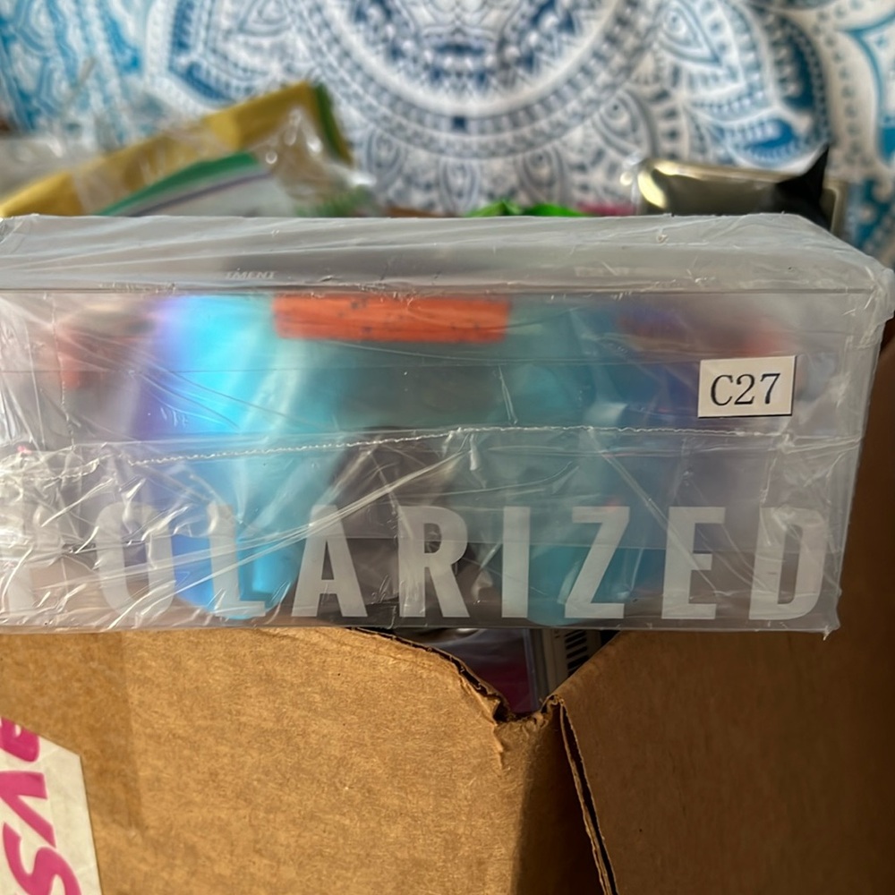 Orange and blue pit vipers